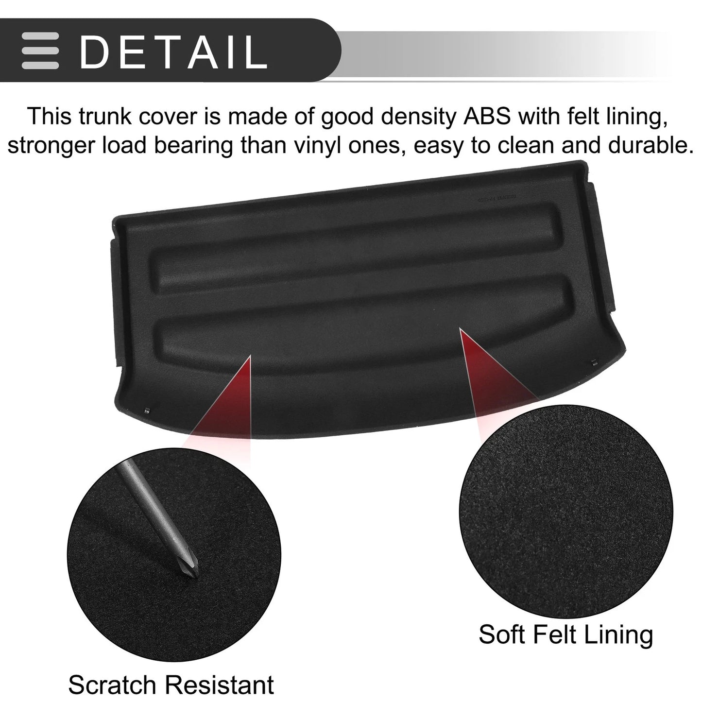 Rear Cargo Cover for Honda HR-V (2016-2022) Black Boot Load Shelf