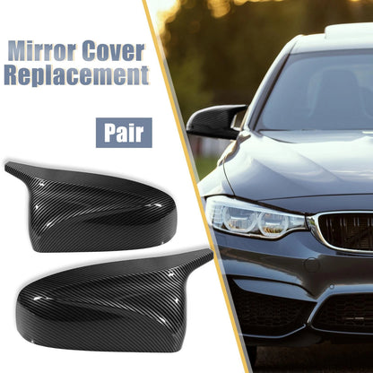 Pair for BMW E70 E71 E72 Carbon Fiber Pattern Rear View Mirror Covers Cap