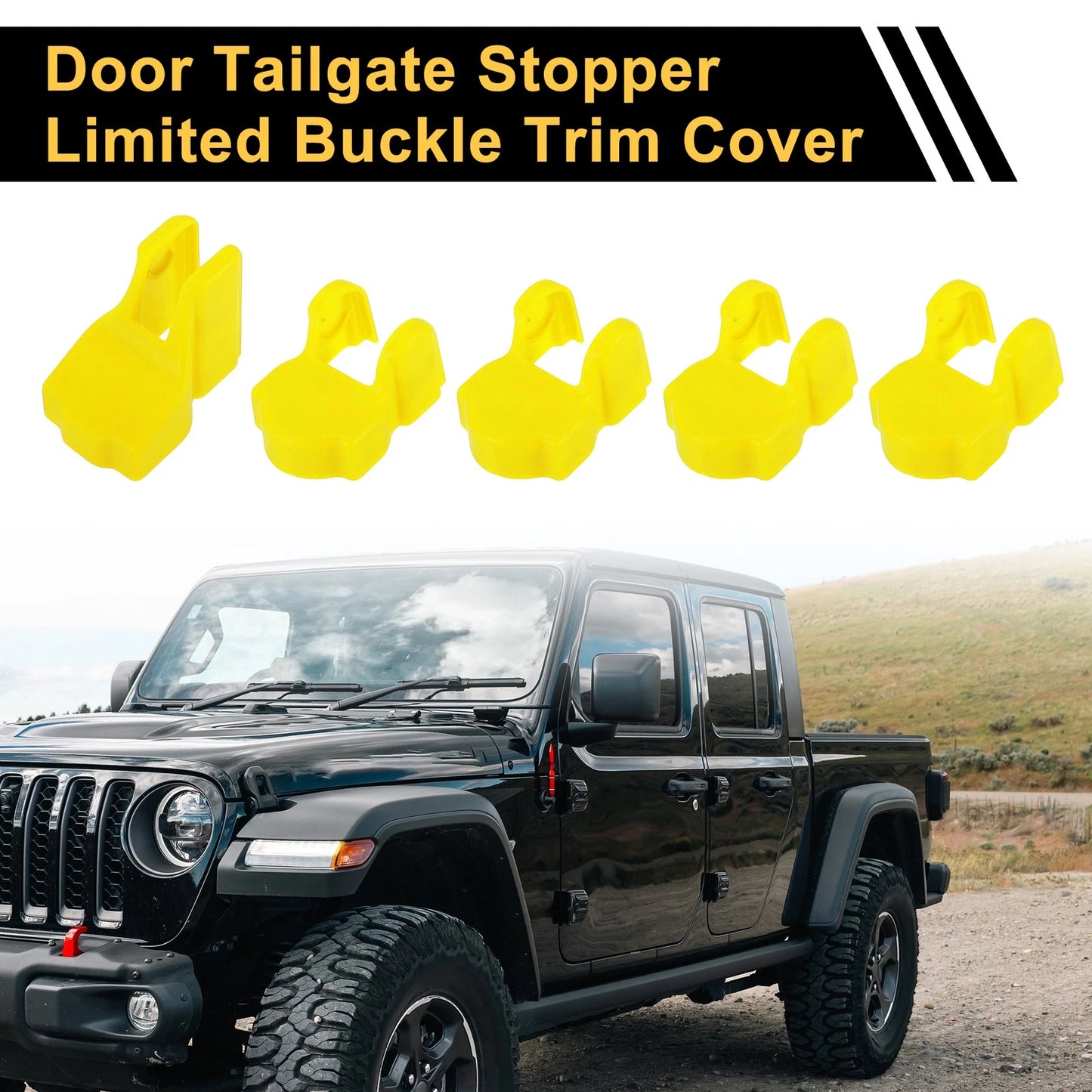 Door Limiting Cover Trim for Jeep Wrangler JL JLU (2018-2024) - Yellow