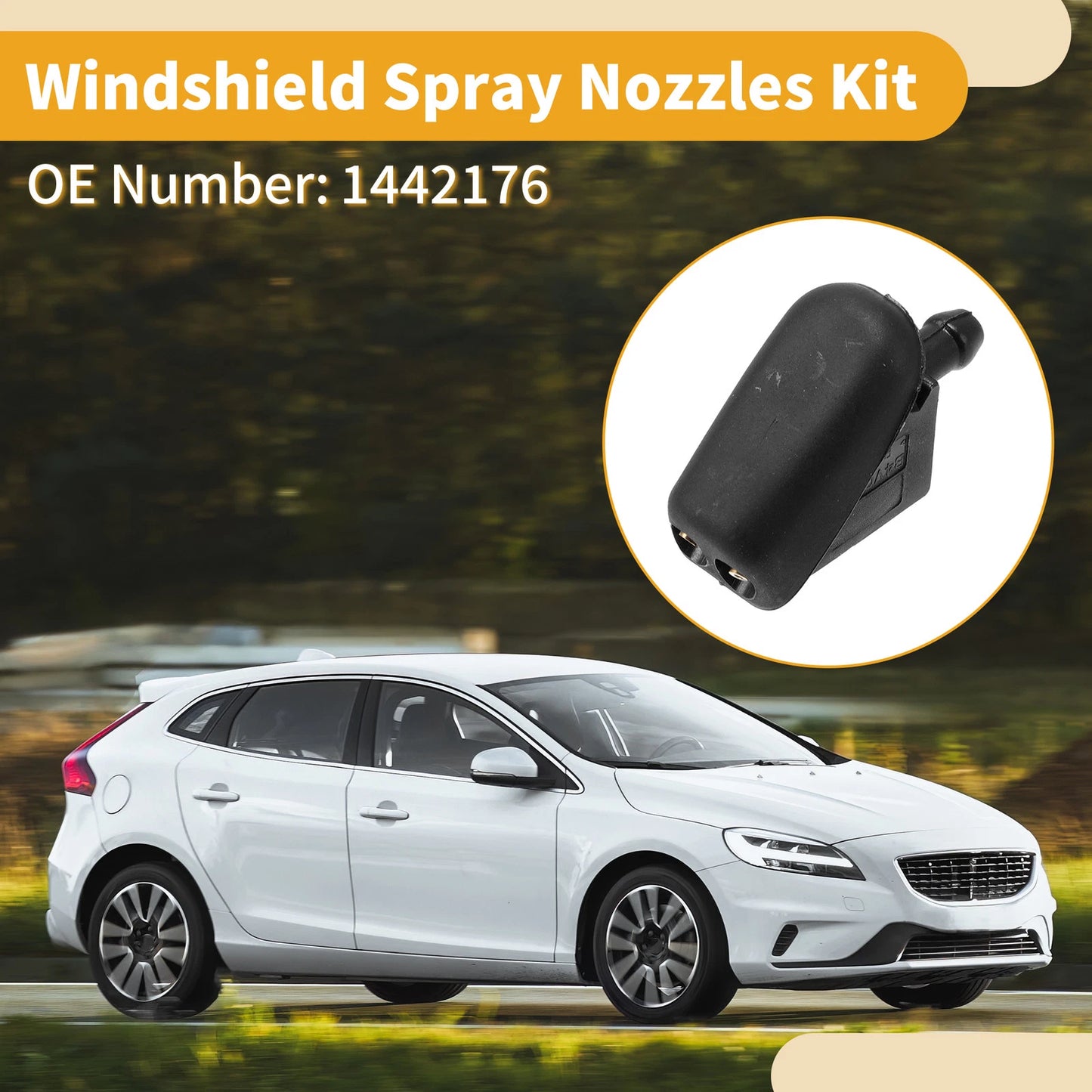 Windshield Washer Nozzle Kit  Gaskets for Ford Fiesta (2001-2007)