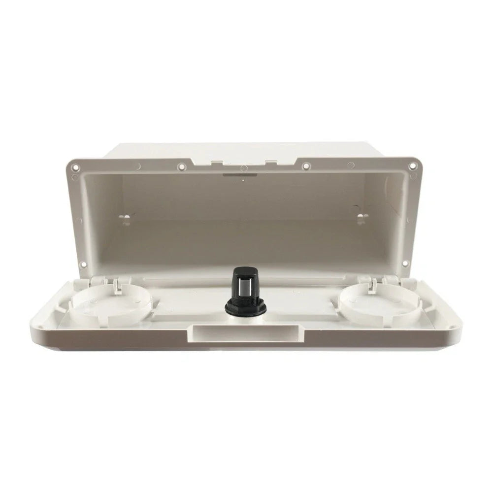 Boat Glove Box with Lock & 2 Cup Holders for Marine Storage