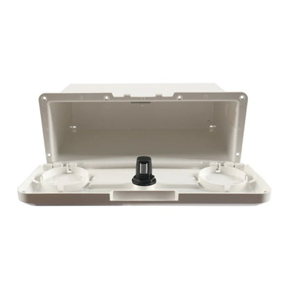 Boat Glove Box with Lock & 2 Cup Holders for Marine Storage