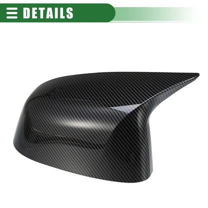 Left Right Rearview Mirror Covers for BMW X3 G01 X4 2018-2023 Black