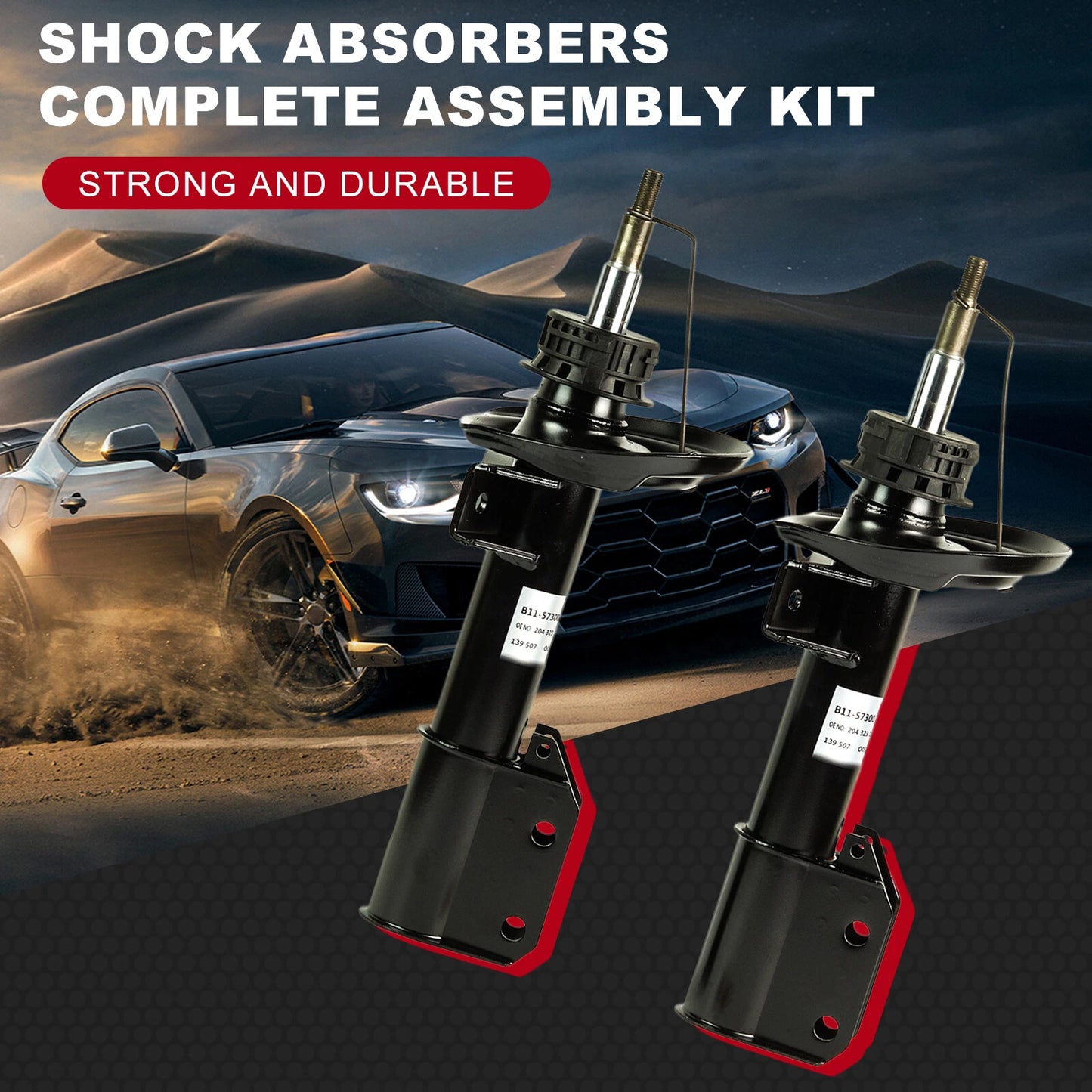 2 x Front Shock Absorbers for Mercedes GLK X204 (2008-2015)