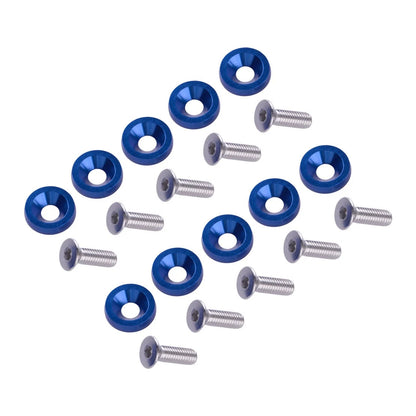 40x Aluminum Fender Bumper Washer Bolts for Car - Engine Bay Dress Up