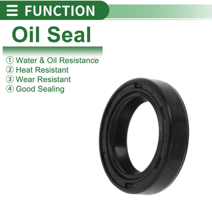 Oil Seal 15x22x5mm Seal Ring Rotary Shaft NBR Rubber High Pressure Black for Make Model
