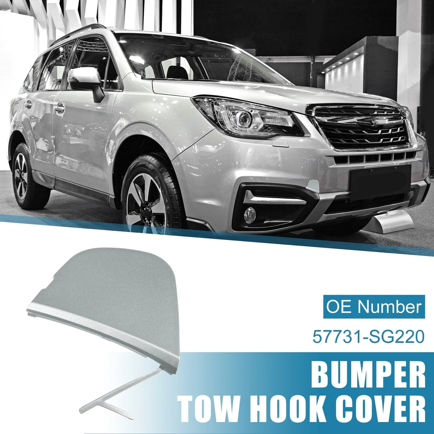 Front Right Bumper Tow Hook Cap Cover for Subaru Forester (2016-2018)