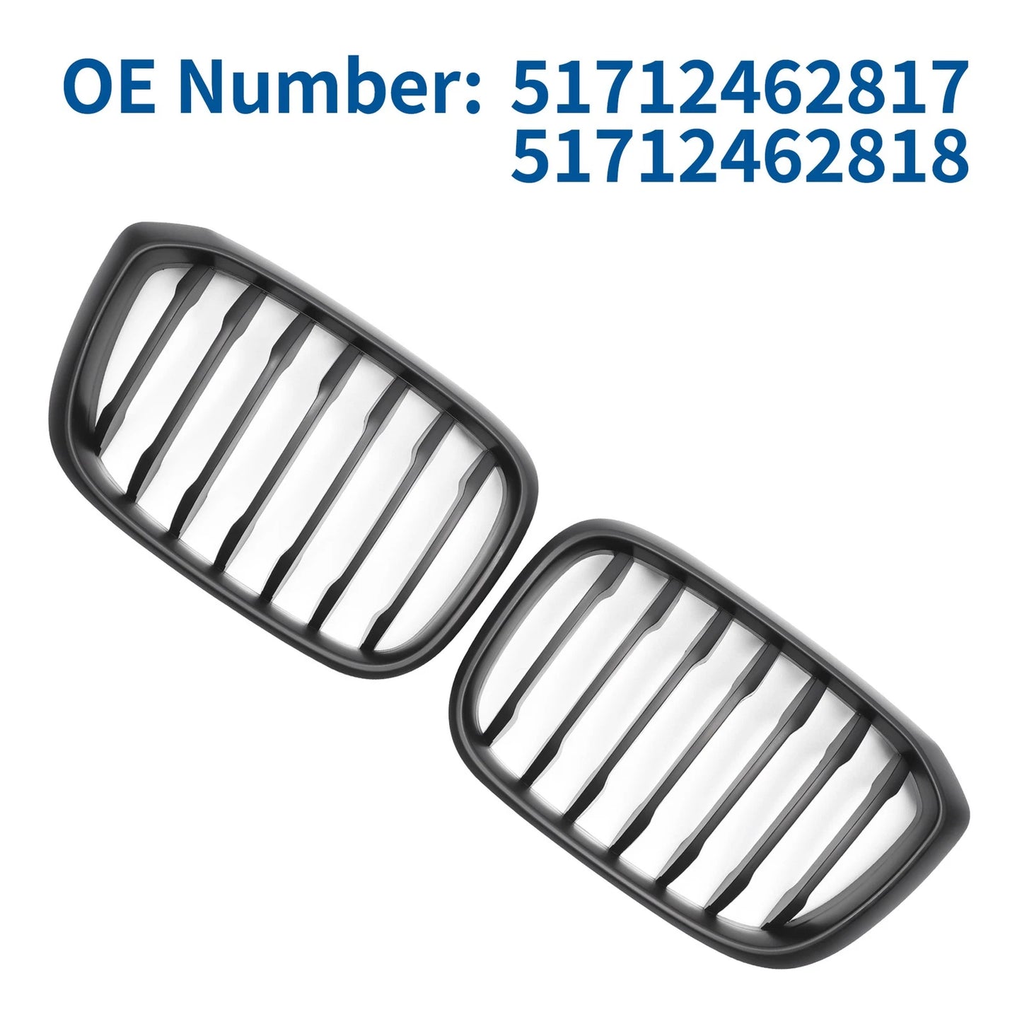Front Upper Bumper Grille for BMW X3 G01 (2020-2023) Matte Black