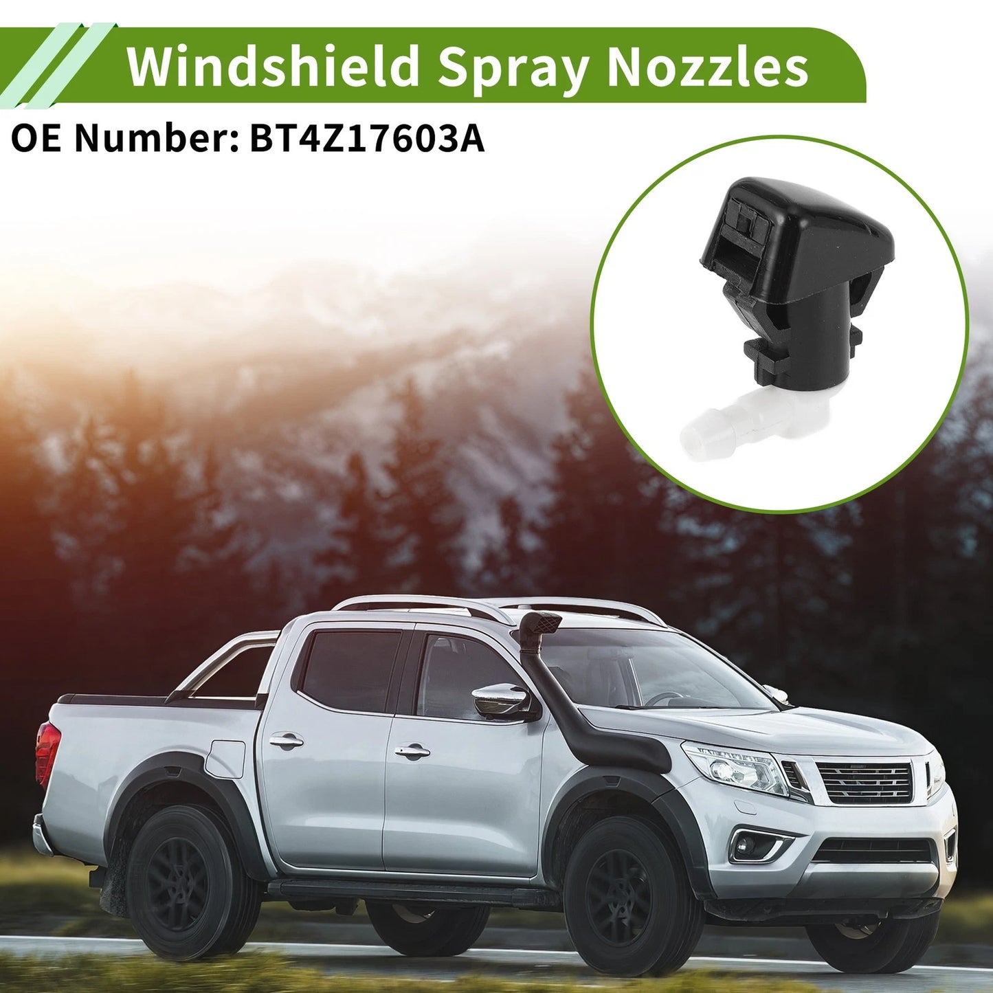Windshield Washer Nozzle & Hose Connector for Ford (2013-2019)