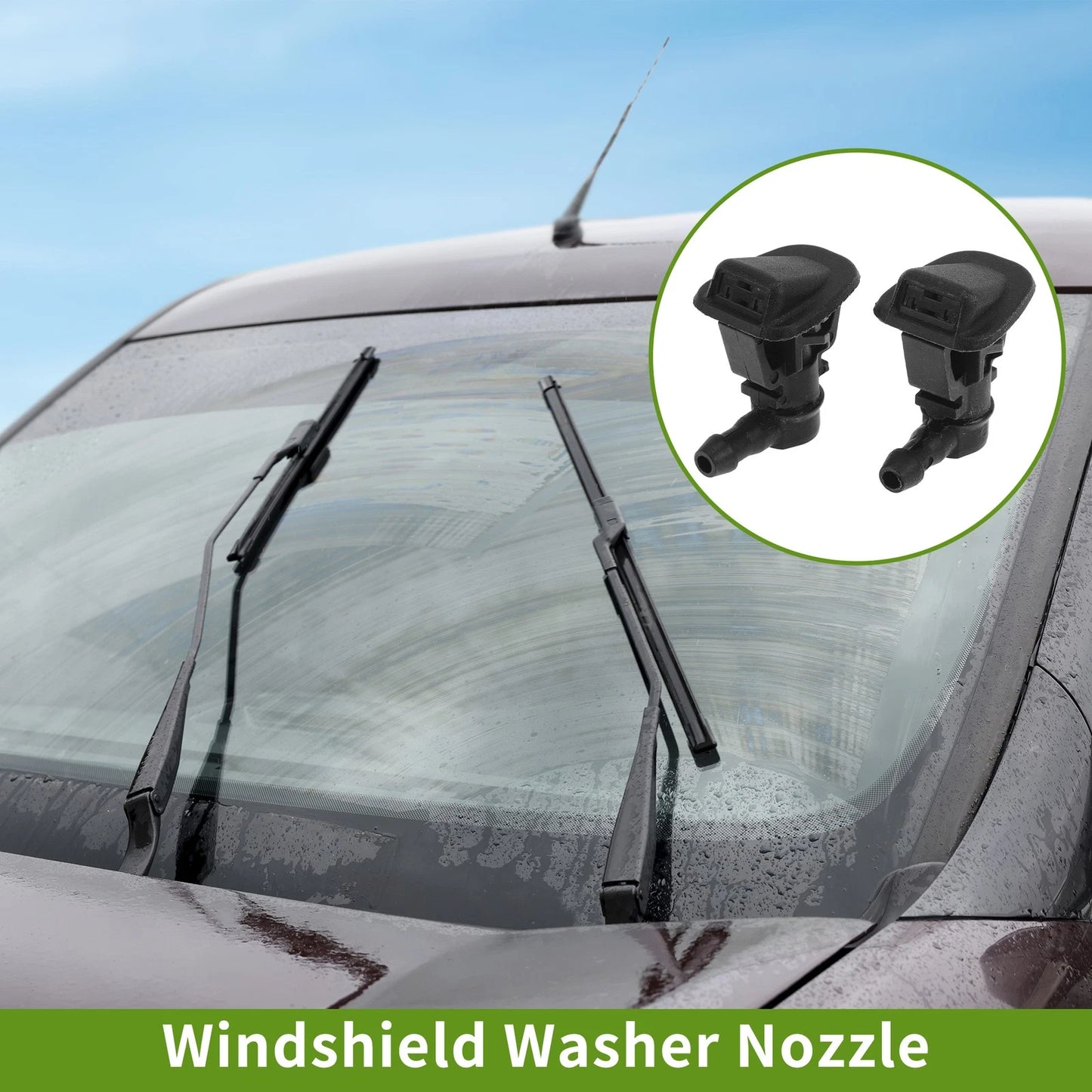 Windshield Washer Nozzle 2 x for Jeep Wrangler (2013-2015)
