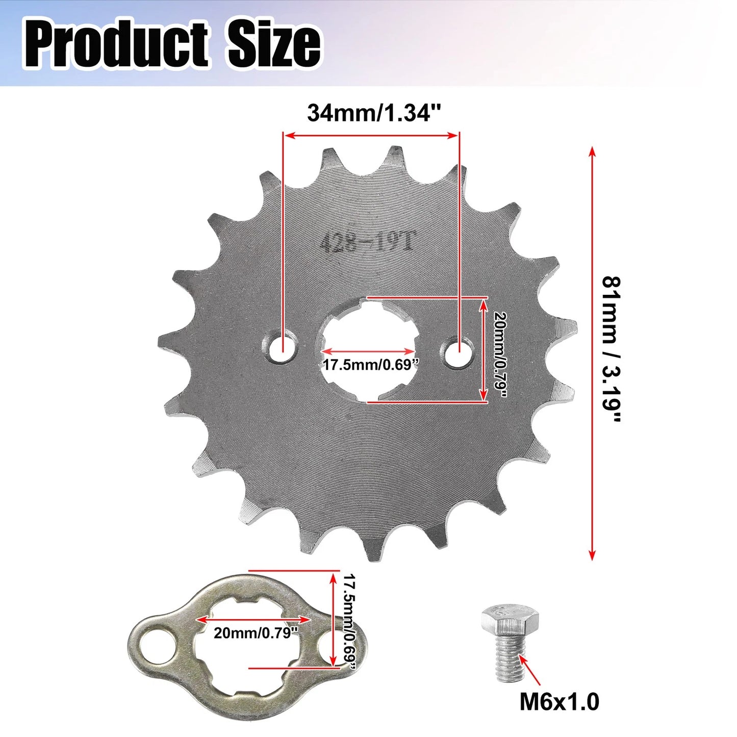 Set Front Engine Sprocket for Dirt Bike Mini Bike