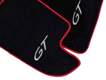 Floor Mats for Bentley Continental GT 2012-2017 Black Carpets with Red Trim