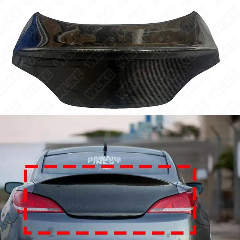 Real Carbon Fiber Trunk Duckbill Lids Parts For Hyundai Genesis Coupe 2009-2016