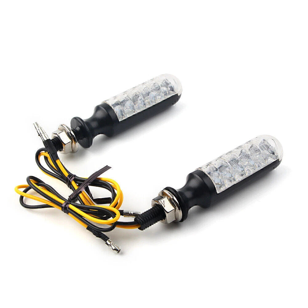 2 x Universal Motorcycle Turn Signal Lights for Various Models (12V)