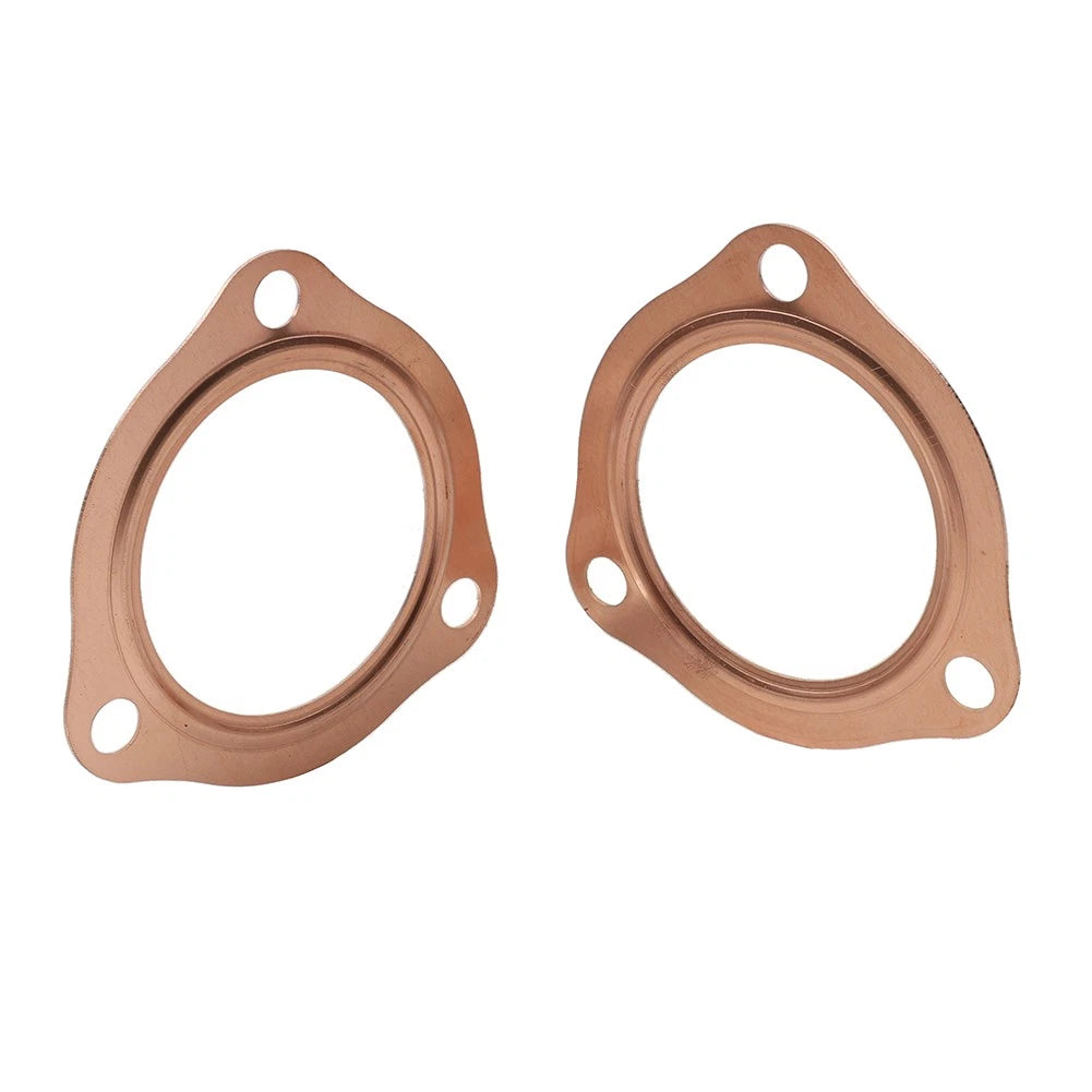 2 x 2.5" Copper Header Pipe Collector Flange Gaskets for Chevy SBC BBC (1960-2023)