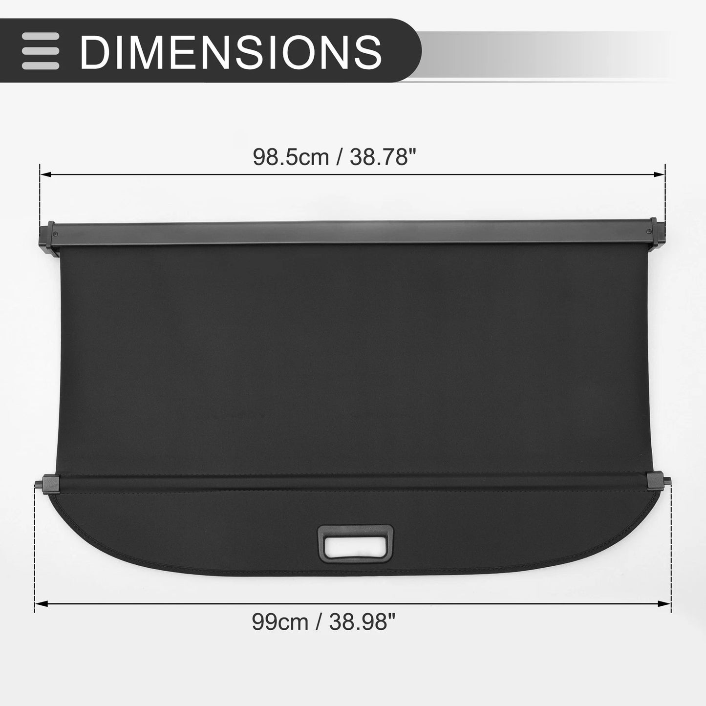 Retractable Cargo Cover for Toyota C-HR Rear Boot Parcel Shelf (2017-2023)