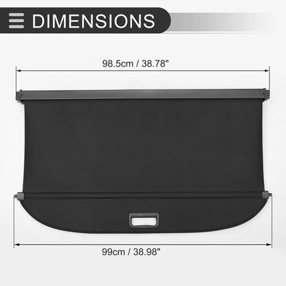 Retractable Cargo Cover for Toyota C-HR Rear Boot Parcel Shelf (2017-2023)