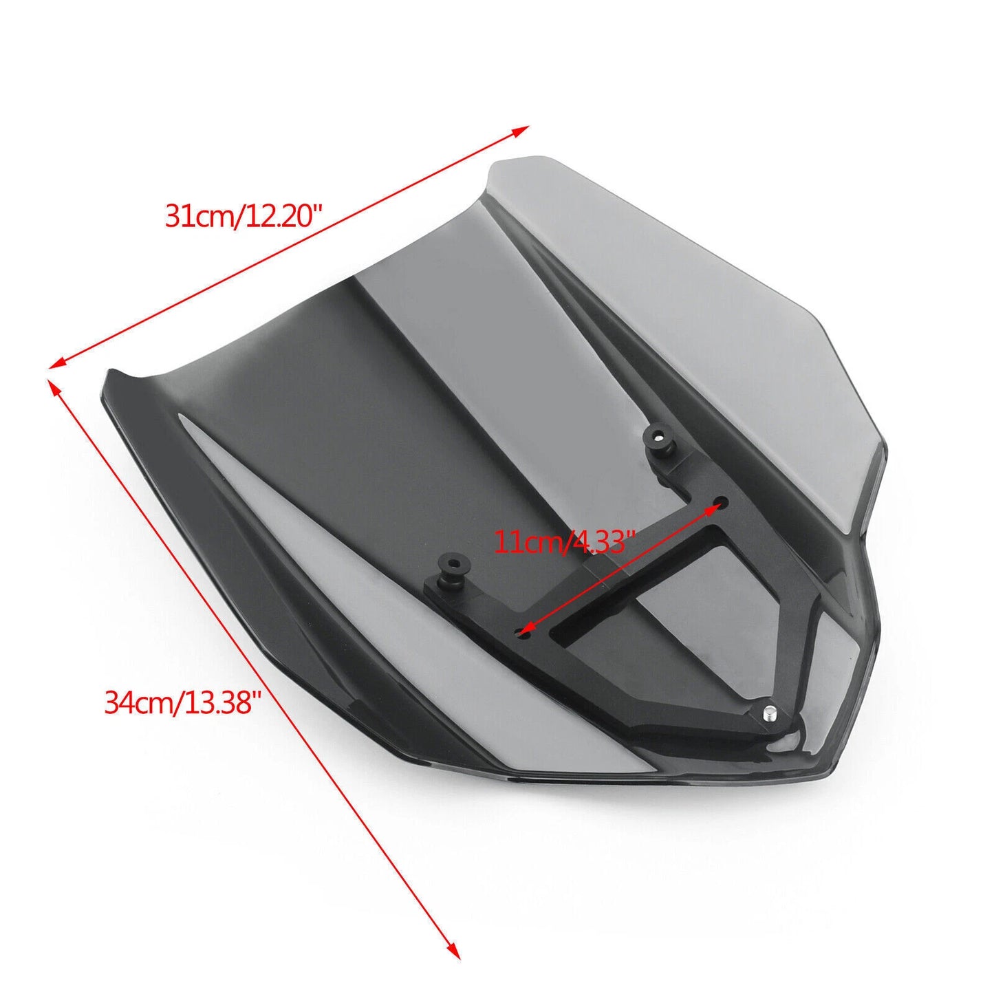 Windshield for Yamaha MT-03 (2016-2019) - ABS with Bracket, Black
