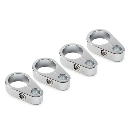 4X Chrome Brake Clutch Cable Wire Clamp Clip for Harley 1" Handlebar