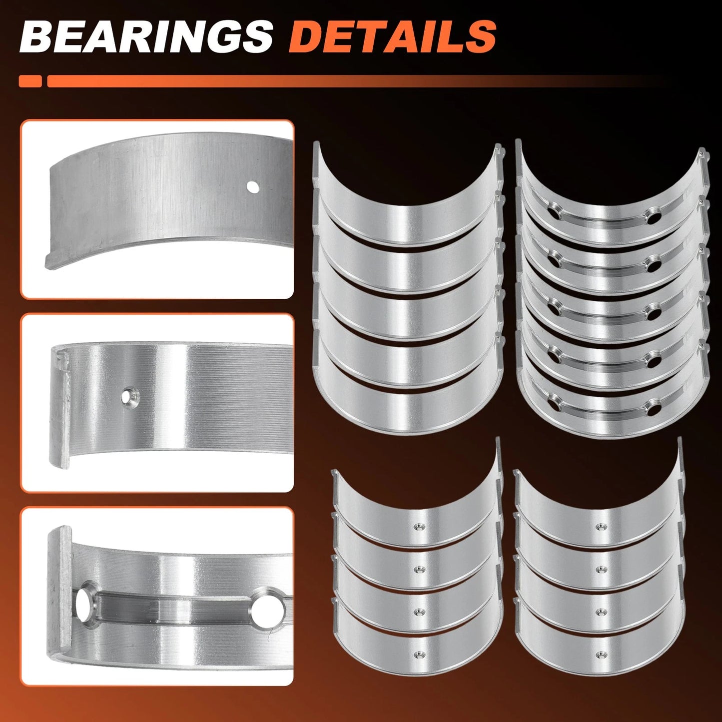 20 x Main & Rod Bearings Set for Kia Optima, Sportage (2011-2016)