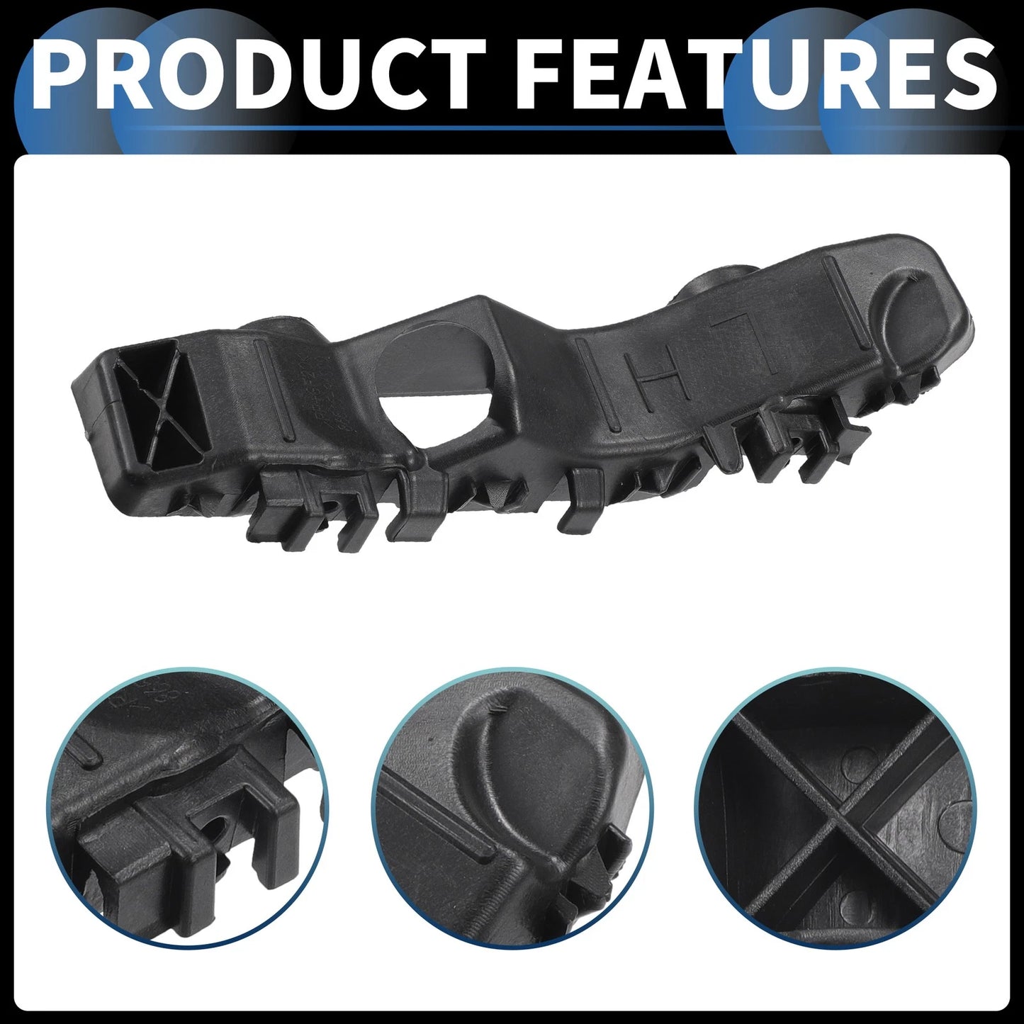 Front Bumper Retainer Bracket  for Kia Picanto (2017) Black ABS Plastic