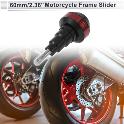 11mm Aluminum Alloy Plastic Motorcycle Slider Frame Bolt Red for Make Model