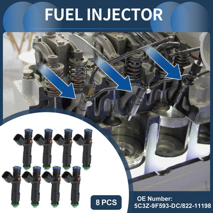 Fuel Injector 8 x for FORD F-150 V8 5.4L (2005-2006) Black