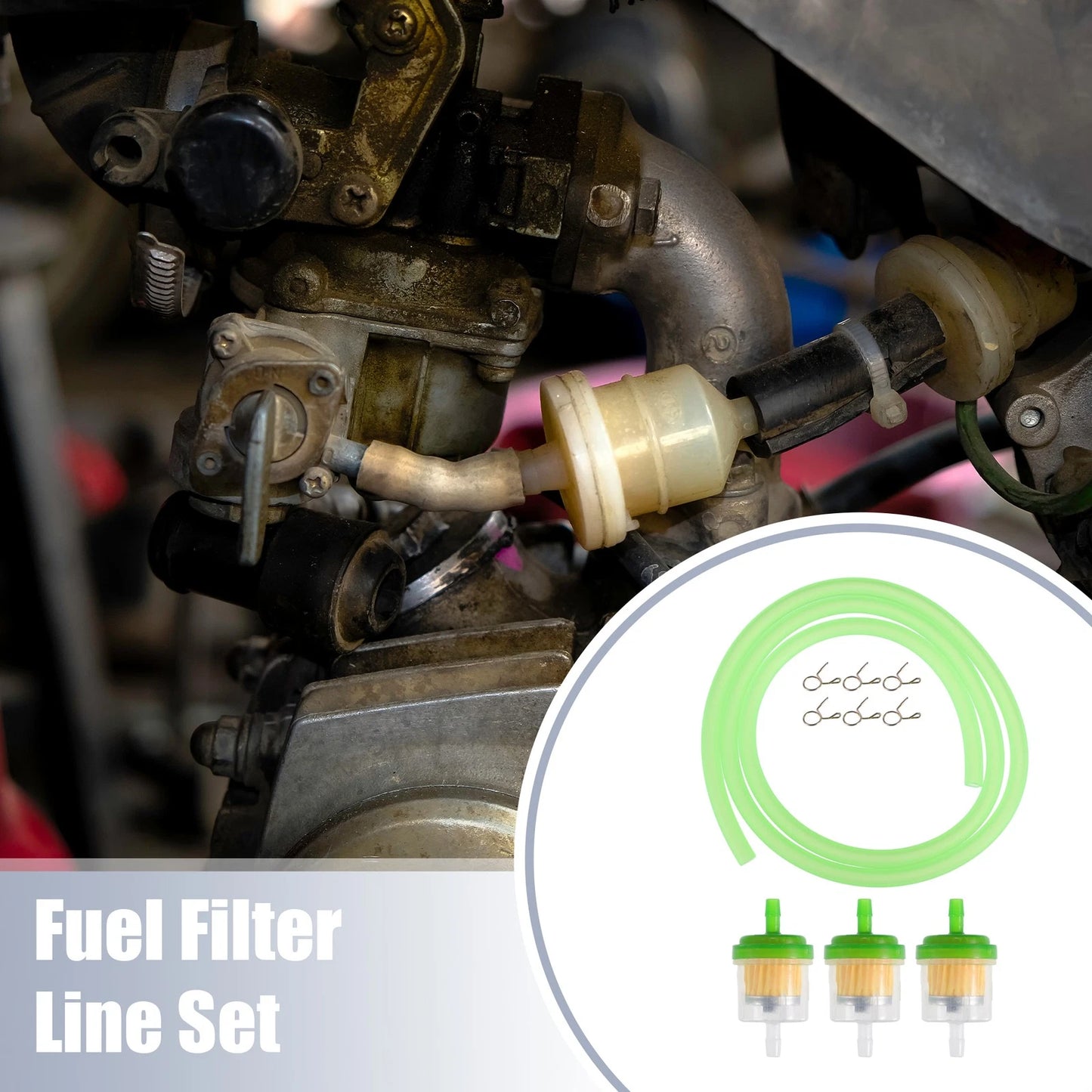 Set / 1 x Fuel Line Fuel Filters for CRF50 70 90 150CC ATV Moped Green