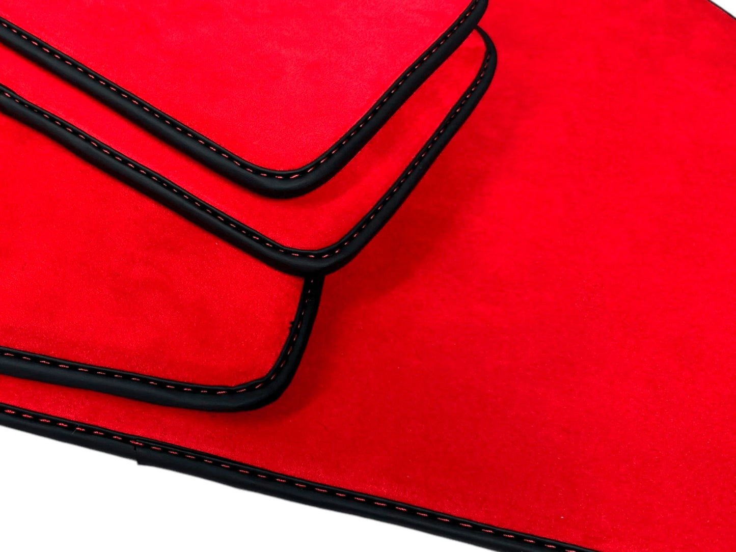 Red Alcantara Floor Mats for Ferrari F355 (1994-1999) - AutoWin Brand
