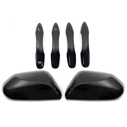 Black Mirror Covers & Door Handle Covers for 2018-2023 Toyota Camry