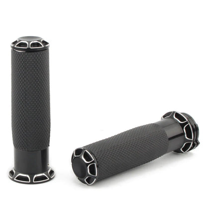 Black Handlebar Hand Grips for Harley Touring, Softail, Dyna