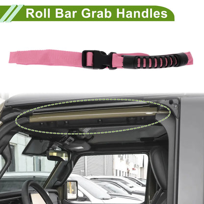 Roll Bar Grab Handles for Jeep Wrangler JL (2018-2024) - Pink
