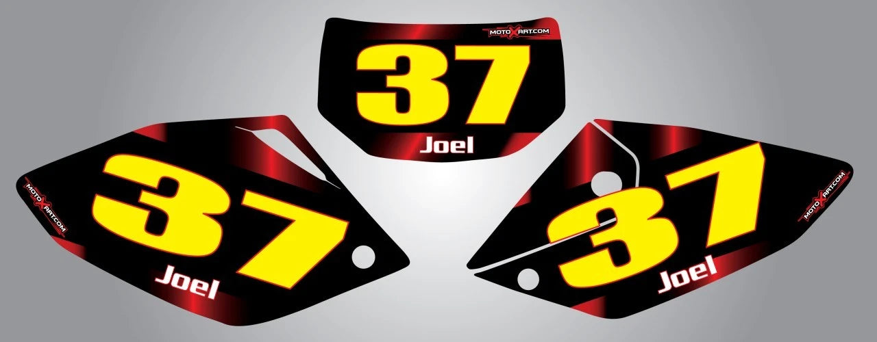 Custom Number Plate Graphics for Honda CRF 250 X (2004-2013)
