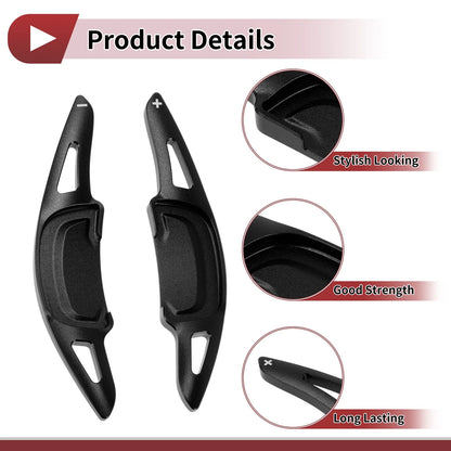 Black Aluminum Alloy Steering Wheel Paddles for Mazda Axela (2020-2021)