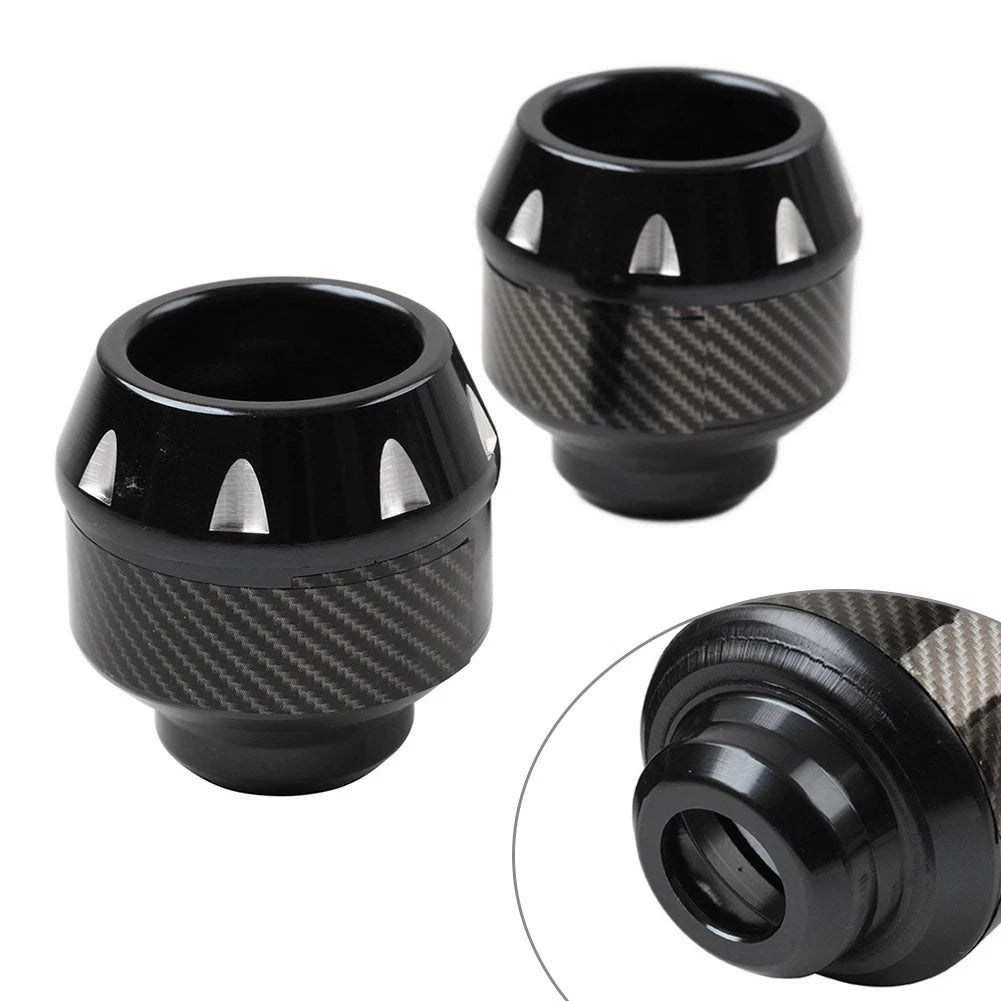 2 x Black Universal Front Fork Wheel Frame Sliders for Make & Model