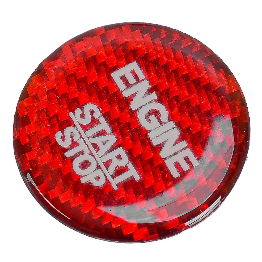 Red Carbon Fiber Engine Start Stop Push Button Cap Cover for Mercedes-Benz