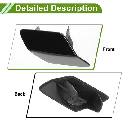 Front Right Washer Nozzle Cover for BMW 320i (2013-2018) - Black Cap