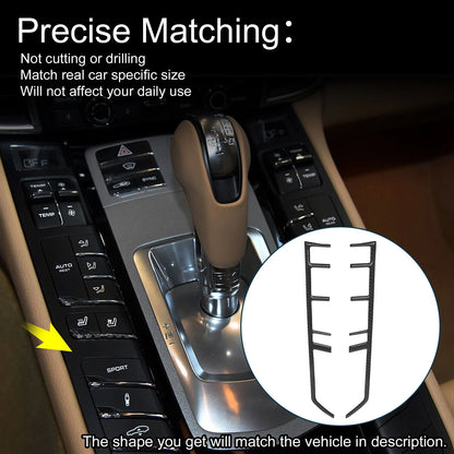 Black ABS Gear Shift Knob Cover Sticker for Porsche Panamera (2010 - 2016)