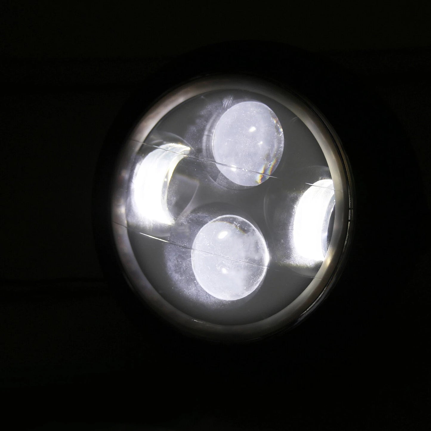 6.5" Headlight Hi/Lo w/ Green Halo for Motorcycle (Universal)