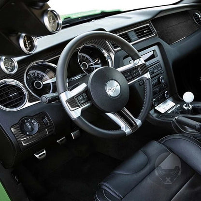 Soft Carbon Fiber Full Interior Panel Kit Trim Cover For Ford Mustang 2009-2013