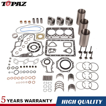 D722 Overhaul Kit for Kubota - Liners, Pistons, Rings, Bearings, Gaskets