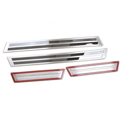 Outer Door Sill Scuff Plate Cover Trim for Mazda CX-5 2017-2021 (4 x Steel)