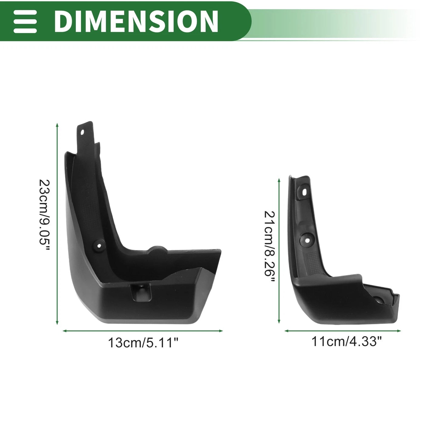 Mud Flaps Splash Guards Front & Rear for Honda Fit Hatchback (2018-2019)
