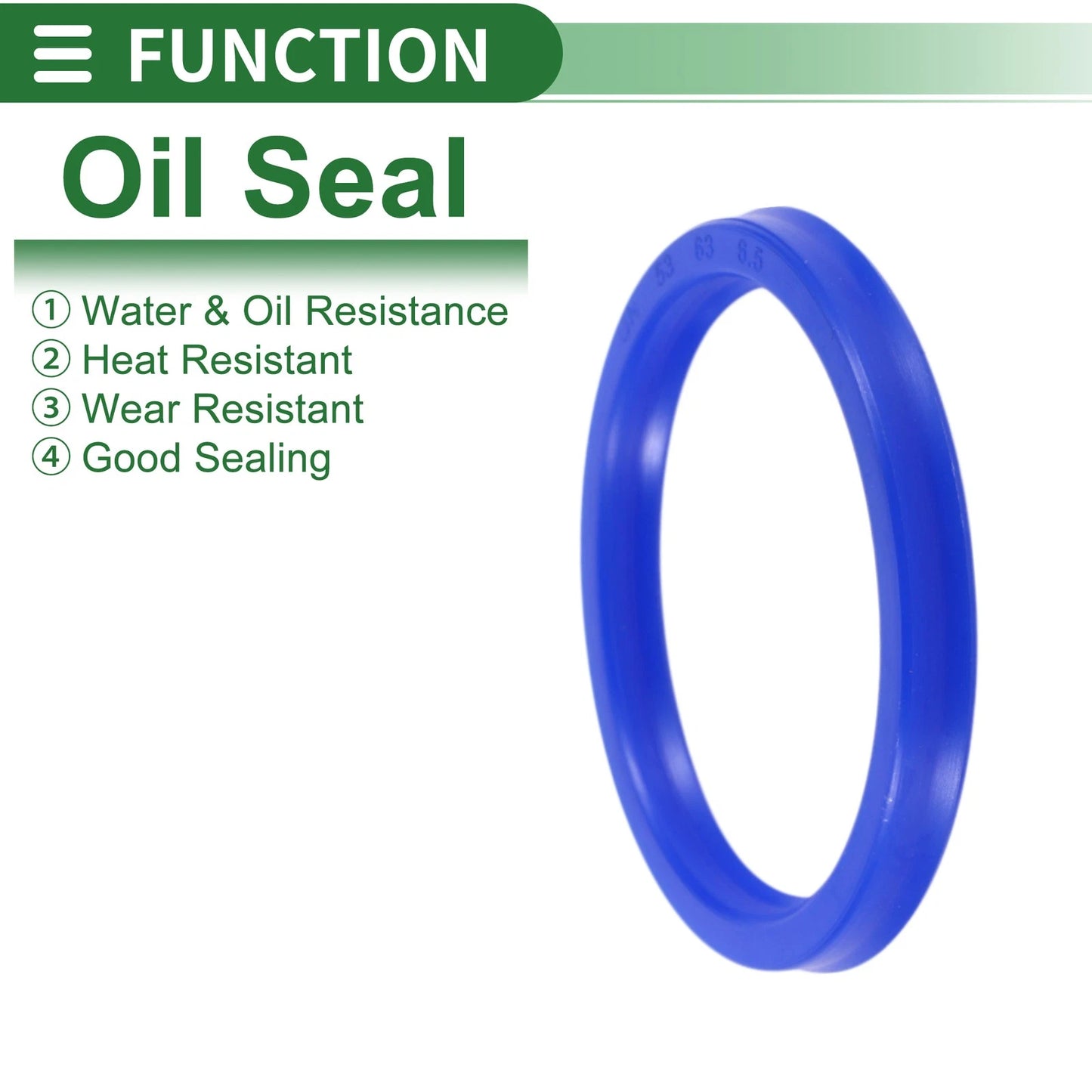 Oil Seal 5 x 53x63x6.5mm Rotary Shaft Seal TPU for Make Model