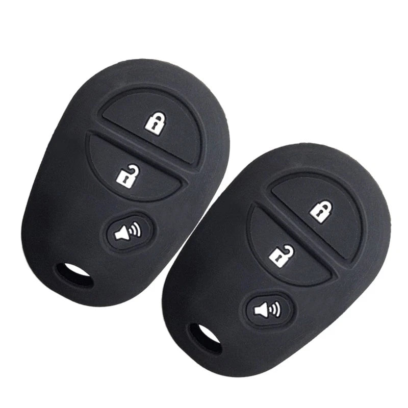 3 x Button Key Fob Cover for Toyota FJ Cruiser, RAV4, Tacoma, Tundra
