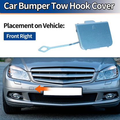 Front Car Bumper Tow Hook Cover for Mercedes-Benz C-Class (2008-2011)