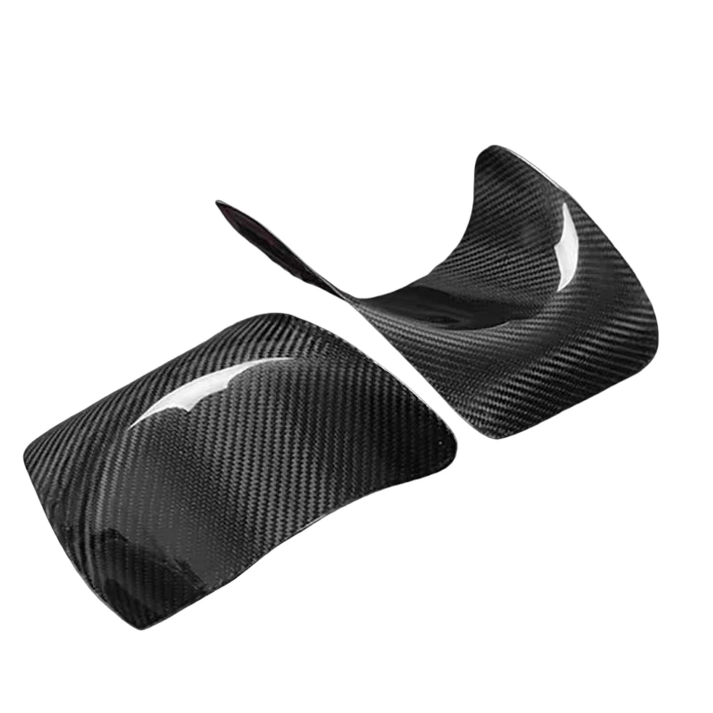 2 x Carbon Fiber Rear Exhaust Pipe Covers for Mitsubishi Lancer X EVO (08-15)