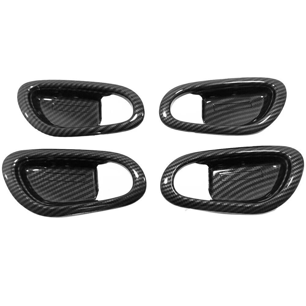 Carbon Black Interior Door Bowl Cover Trim for Nissan Navara NP300 (2015-2021)