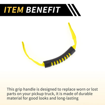 2 x Headrest Grab Handles for Jeep Wrangler (2011-2023) - Yellow Grab Handle