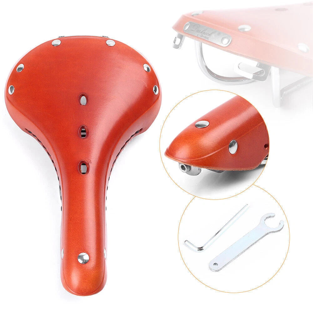 Leather Bicycle Saddle B17 for Sportive Riders - Brown